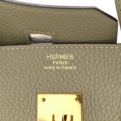 Hermes Taurillon Clemence Birkin 35 Sauge 6 of 11