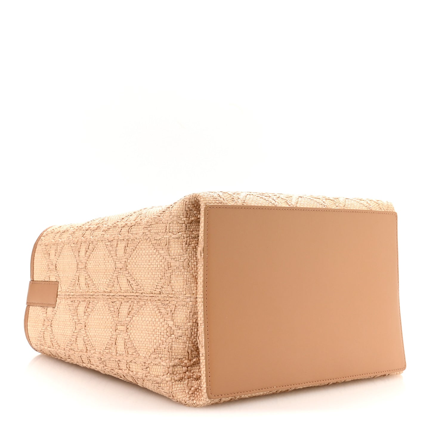 Raffia Macrocannage Medium Toujours Vertical Tote Natural
