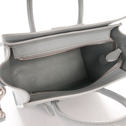 Celine Smooth Calfskin Nano Luggage Sky 5 of 8