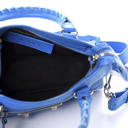 Balenciaga Chevre Gold Metallic Edge Hardware Mini City Bleu Ceylon 6 of 11