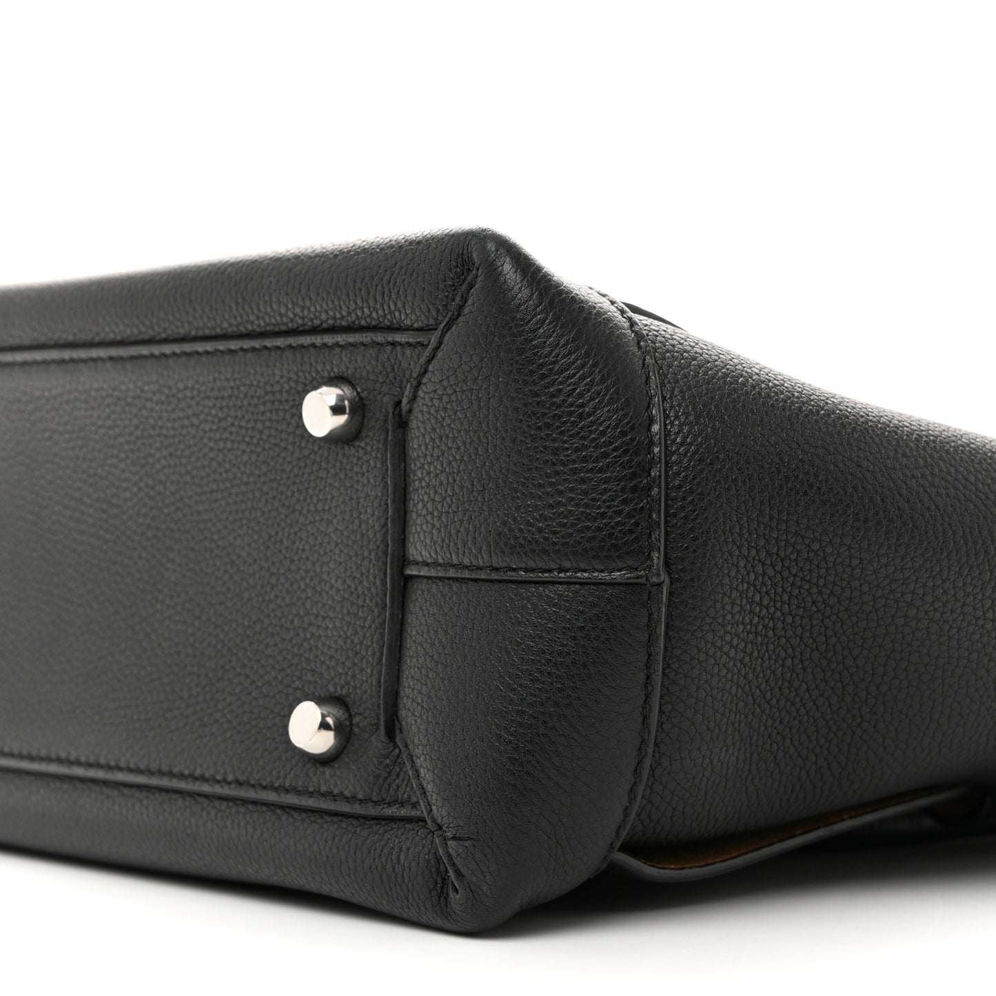 Grained Calfskin Maxi Intrecciato Medium Arco Black