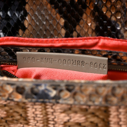 Fendi Raffia Snakeskin Baguette Beige 7 of 13