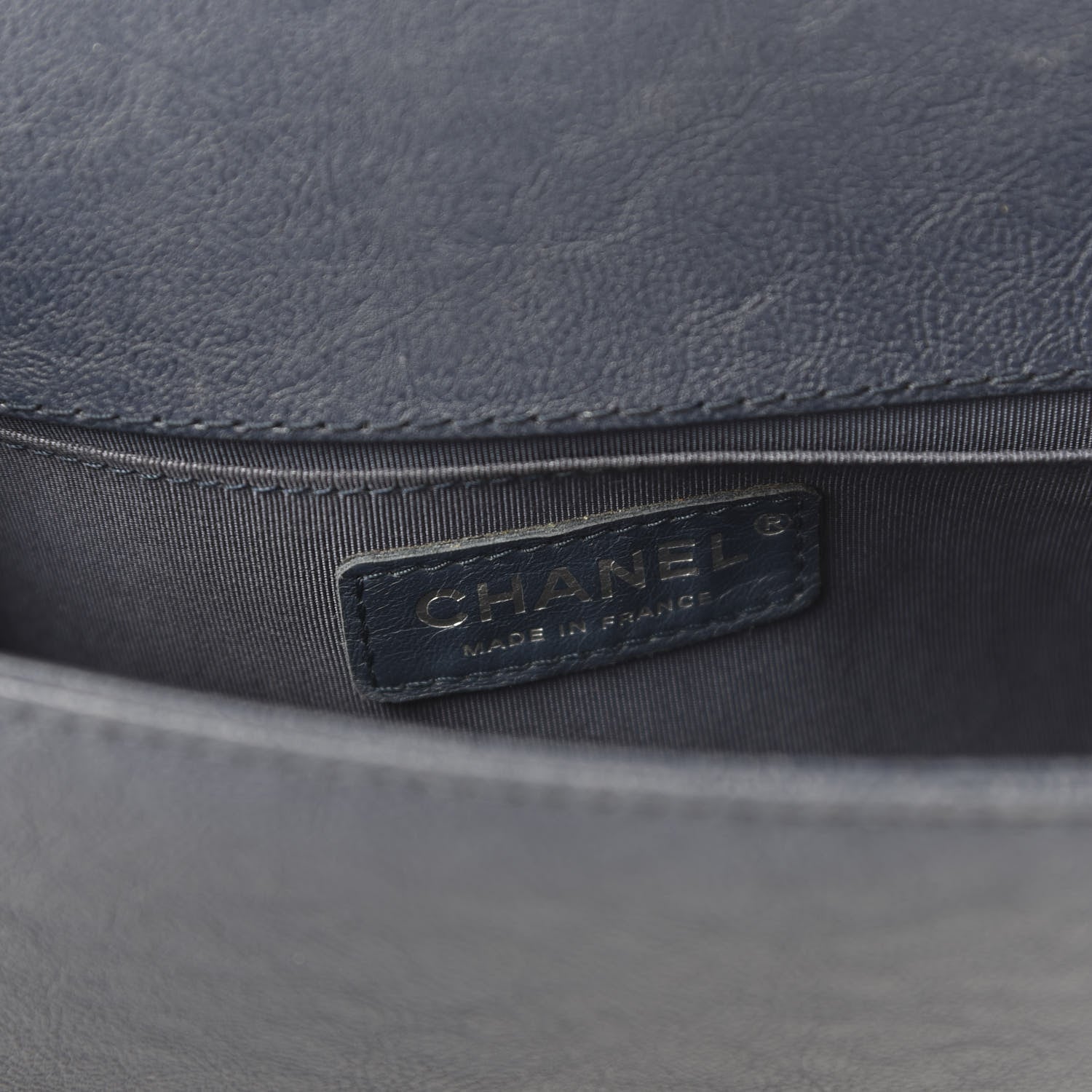 Chanel Calfskin Quilted Medium Top Handle Boy Flap Blue 8 of 11