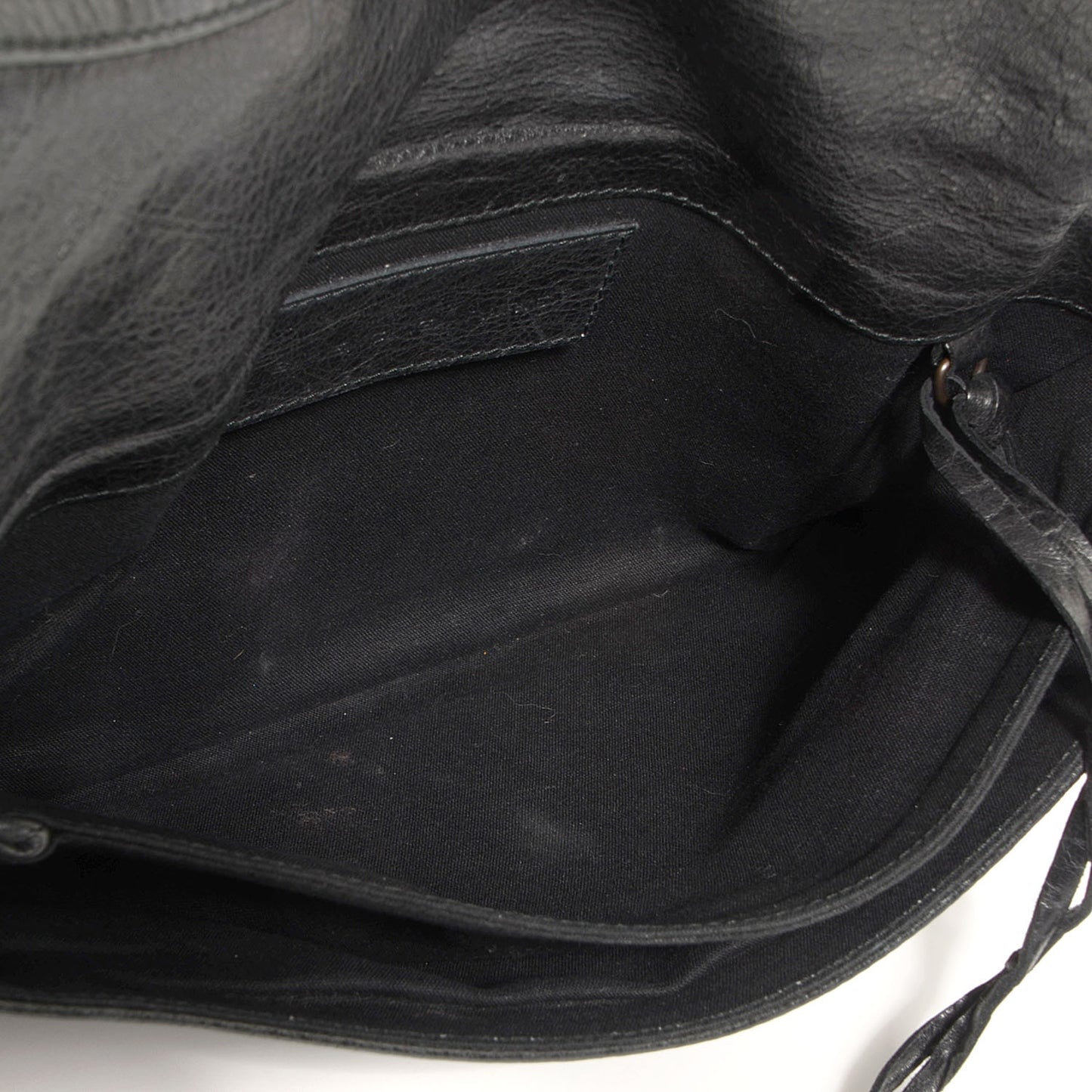 Agneau Classic Hardware Envelope Clutch Black