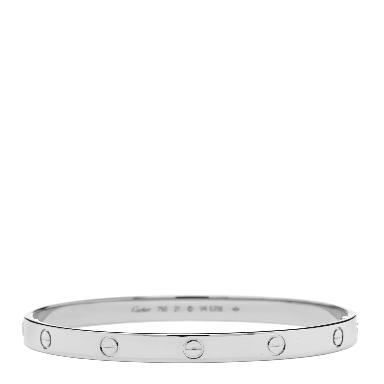 Cartier 18K White Gold LOVE Bracelet 21 2 of 4
