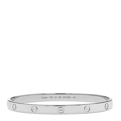 Cartier 18K White Gold LOVE Bracelet 21 2 of 4