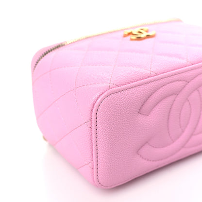 Chanel Caviar Quilted Sweetheart Vanity Case Pink 8 of 10