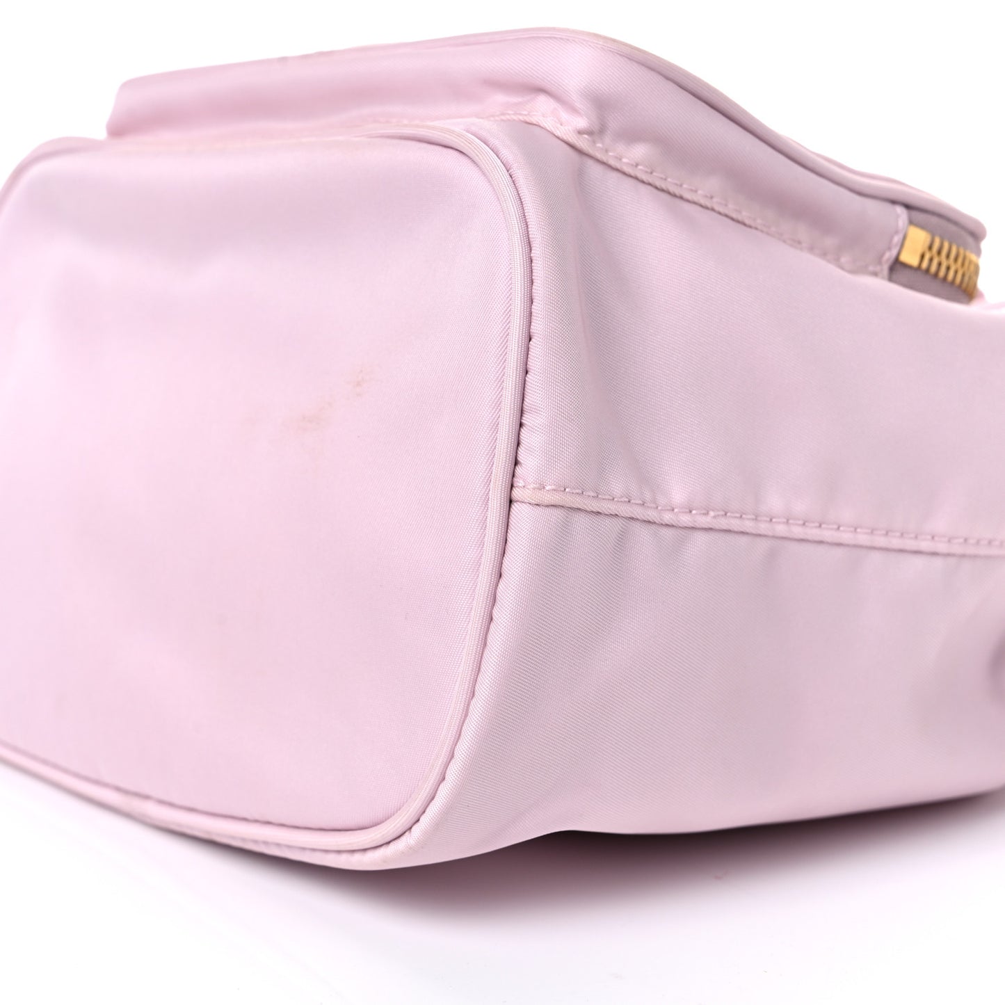 Re-Nylon Saffiano Duet Bucket Crossbody Bag Alabastro