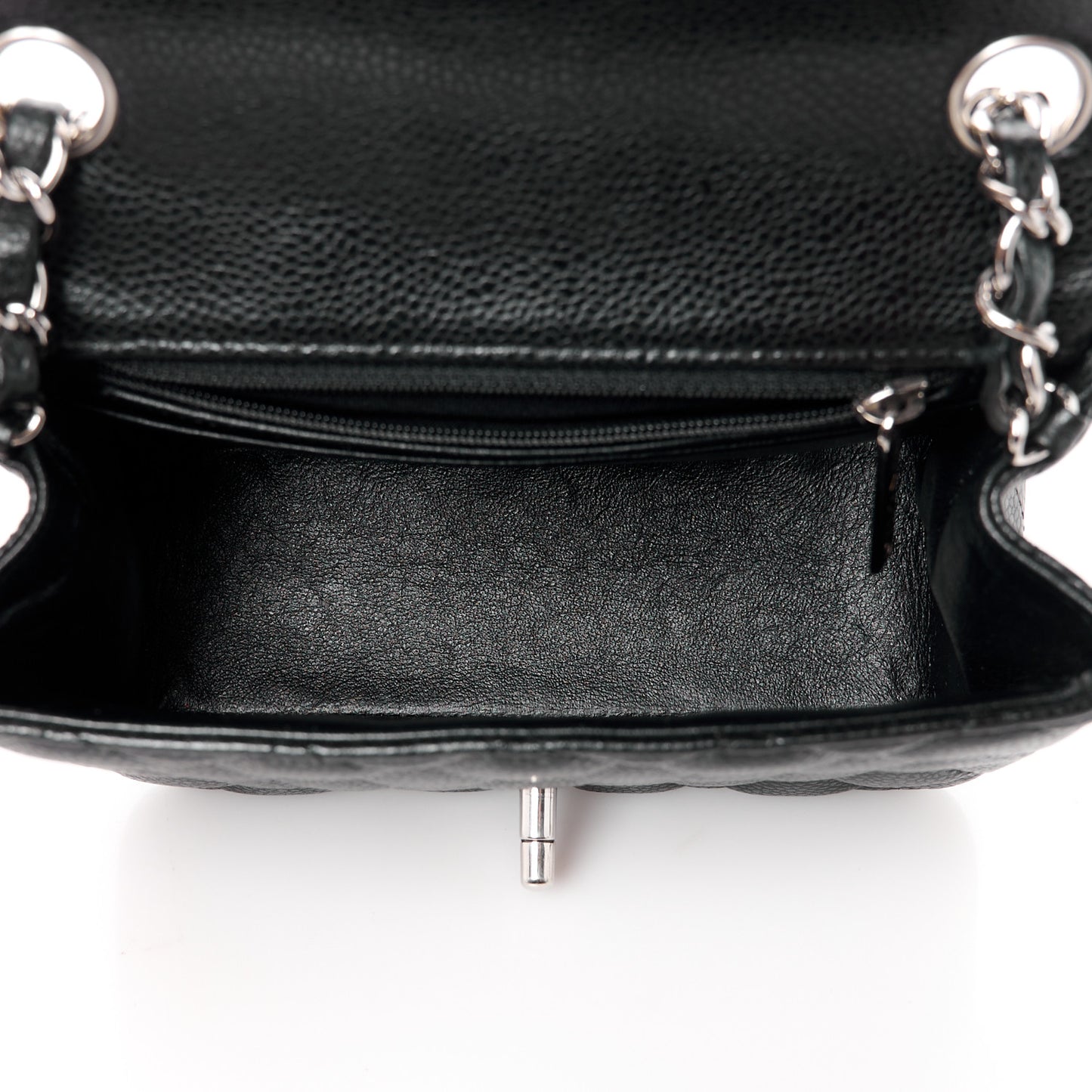 Caviar Quilted Mini Square Flap Black