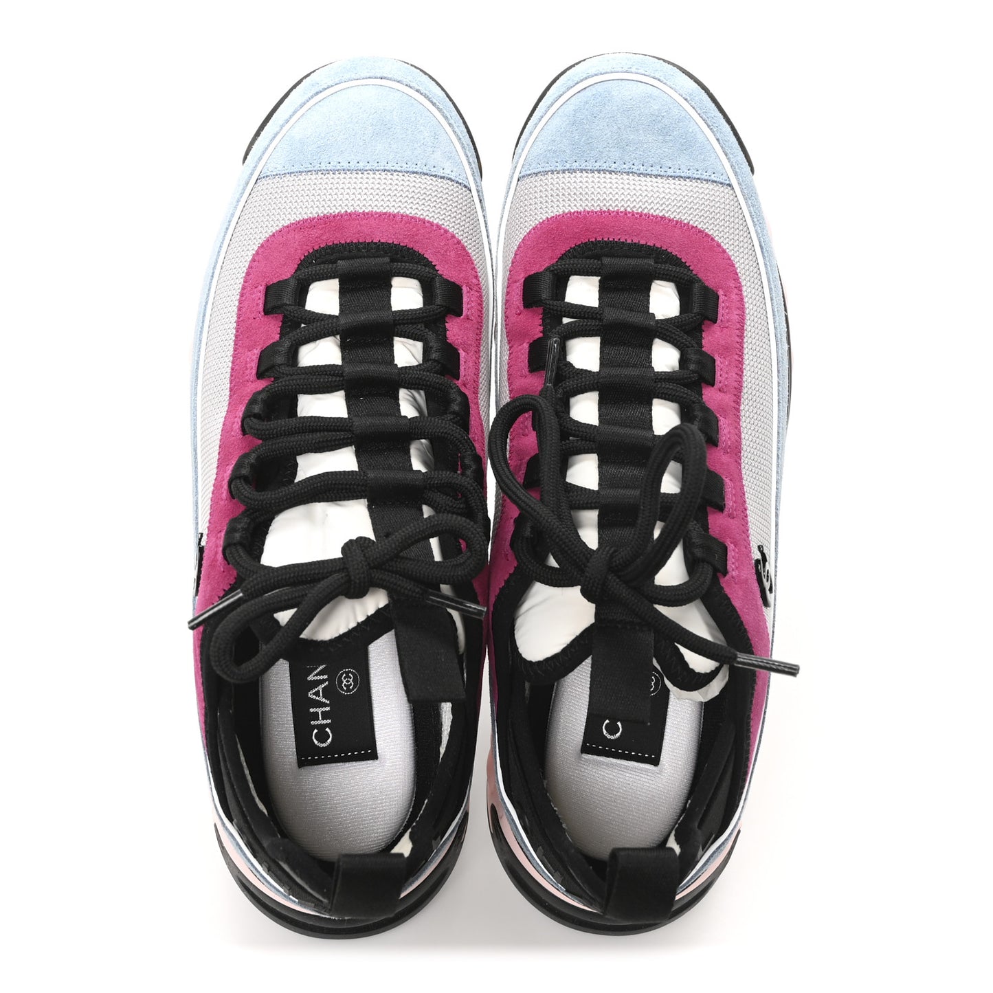 Fabric Suede CC Sneakers 40 Light Grey Light Blue Fuchsia