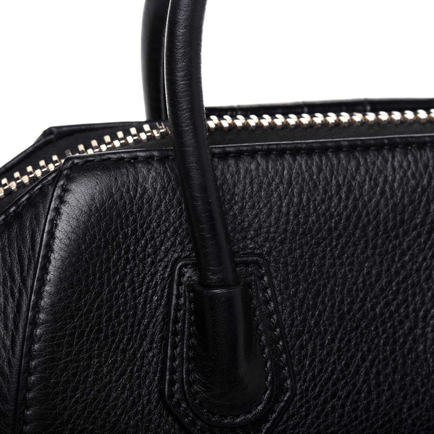 Calfskin Crocodile Embossed Mini Antigona Black