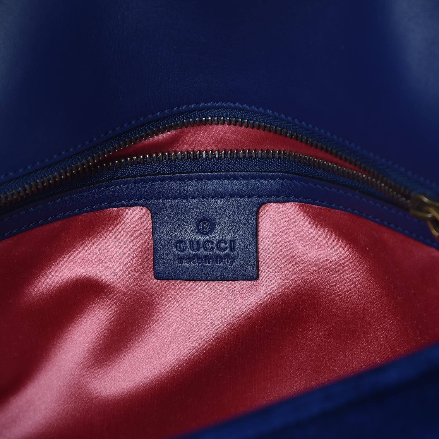 Gucci Velvet Matelasse Medium GG Marmont Shoulder Bag Cobalt Blue 6 of 9