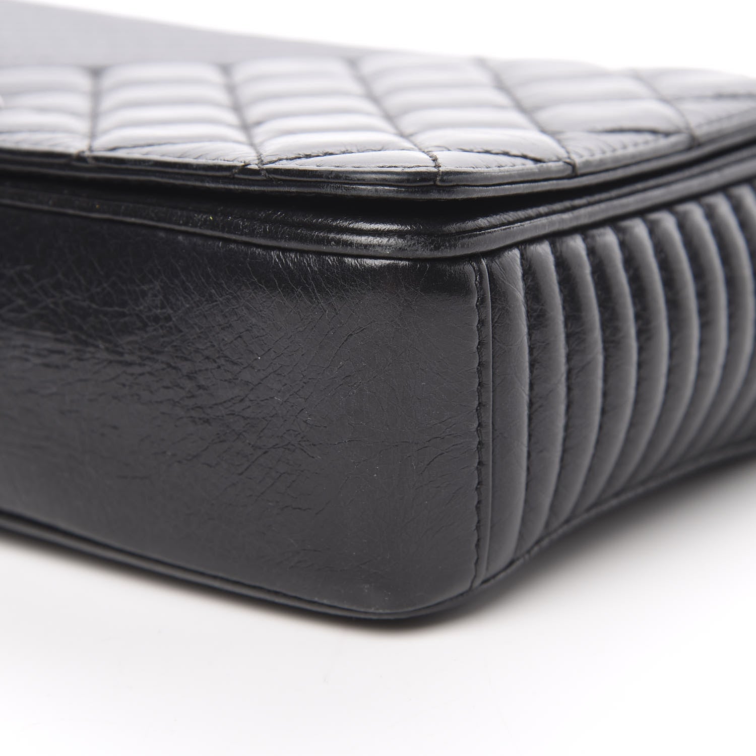 Chanel Glazed Calfskin Quilted Medium Coco Boy Flap Black 9 of 18