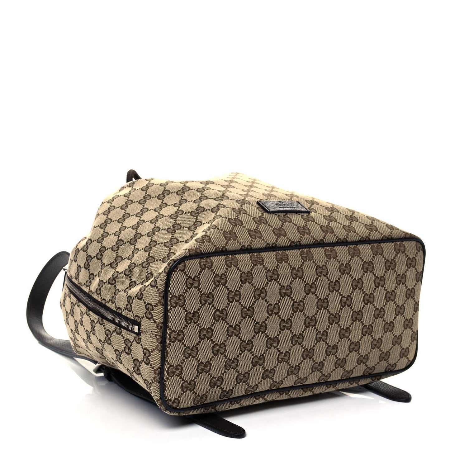 Monogram Dollar Calfskin O Drawstring Backpack Beige Ebony Testa di Moro Dark Chocolate