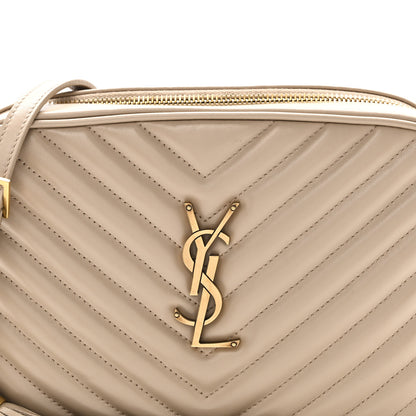 Saint Laurent Calfskin Matelasse Monogram Lou Camera Bag Dark Beige 8 of 10