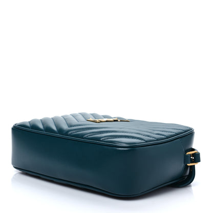 Saint Laurent Calfskin Matelasse Monogram Lou Camera Bag Sea Turquoise 7 of 7