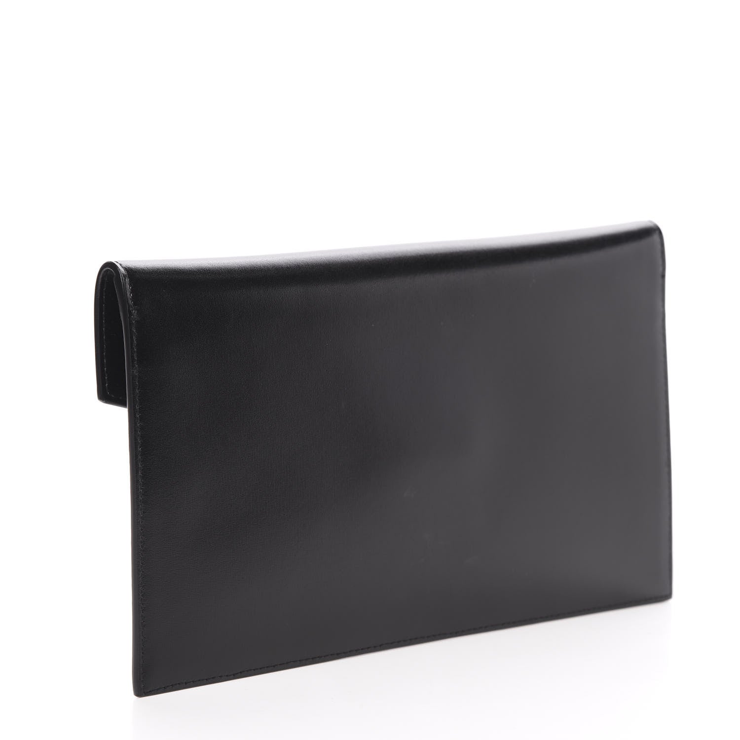 Saint Laurent Smooth Shiny Calfskin Monogram Uptown Pouch Black 3 of 9