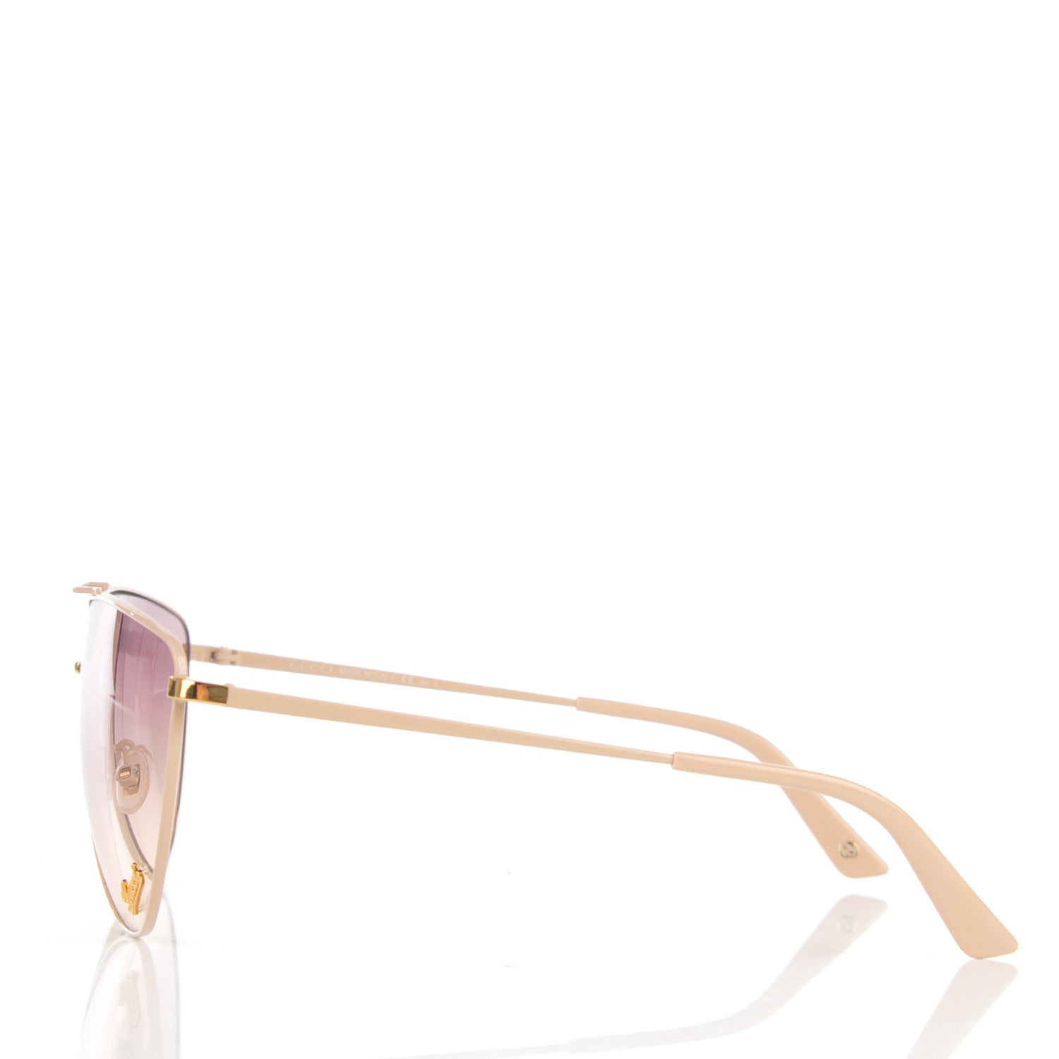 Gucci Oval Frame Aviator Sunglasses 2909/S Powder Beige 2 of 5