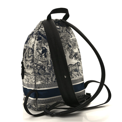 Christian Dior Nylon Technical Fabric Toile De Jouy Small Diortravel Backpack Blue 3 of 11