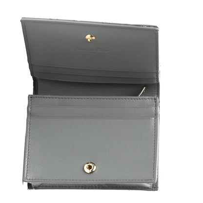 Christian Dior Patent Cannage Mini Lady Dior Wallet Gray Stone 7 of 7