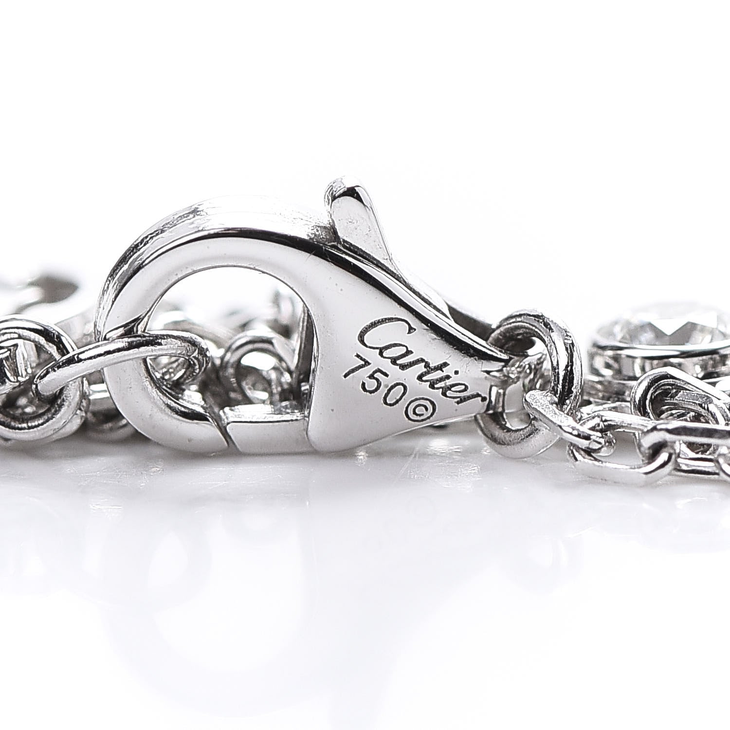 Cartier 18K White Gold Diamond SM D'Amour Bracelet 5 of 5
