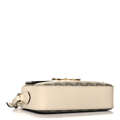 Gucci GG Supreme Monogram Small Horsebit 1955 Shoulder Bag Beige Mystic White 4 of 11