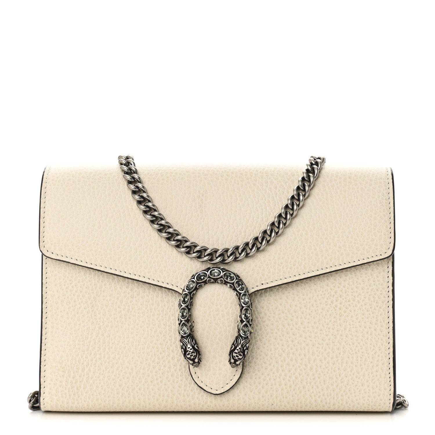 Gucci Dollar Calfskin Mini Dionysus Chain Wallet Mystic White 1 of 10