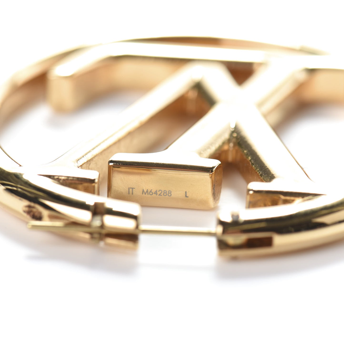 Metal Louise Hoop Earrings Gold