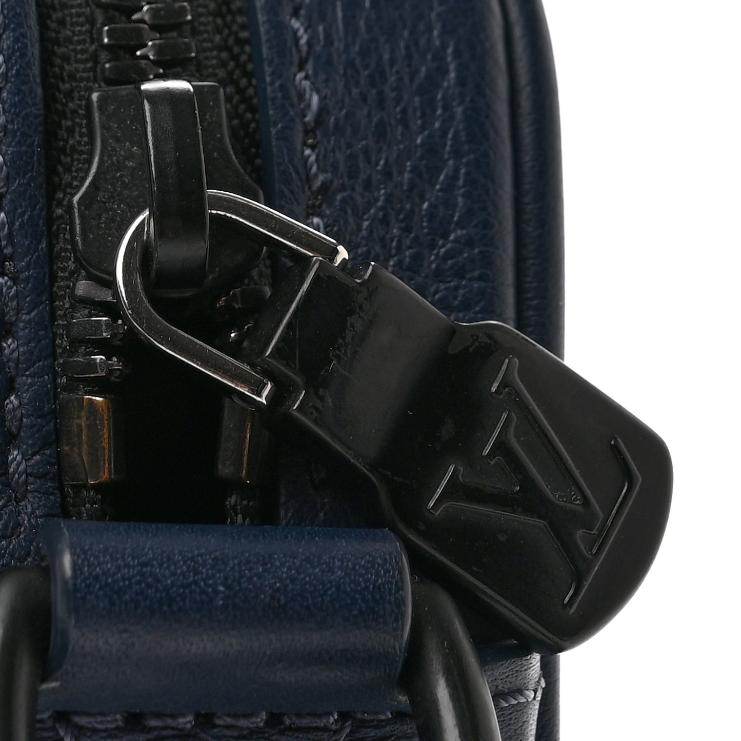 Calfskin Monogram Shadow Trio Messenger Navy