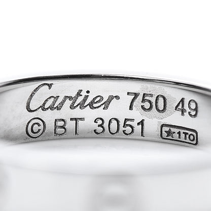 Cartier 18K White Gold 3.5mm LOVE Wedding Band Ring 49 5 4 of 4