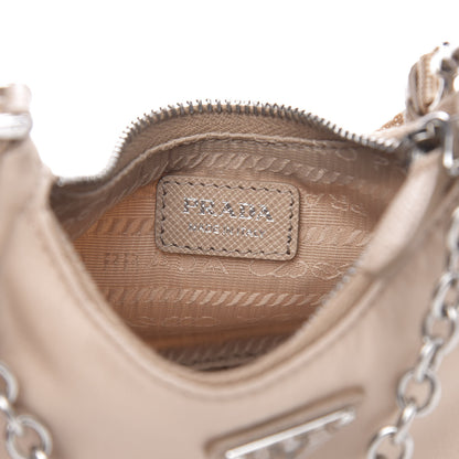 Prada Tessuto Nylon Saffiano Mini Re-Edition 2000 Shoulder Bag Cammeo 6 of 8
