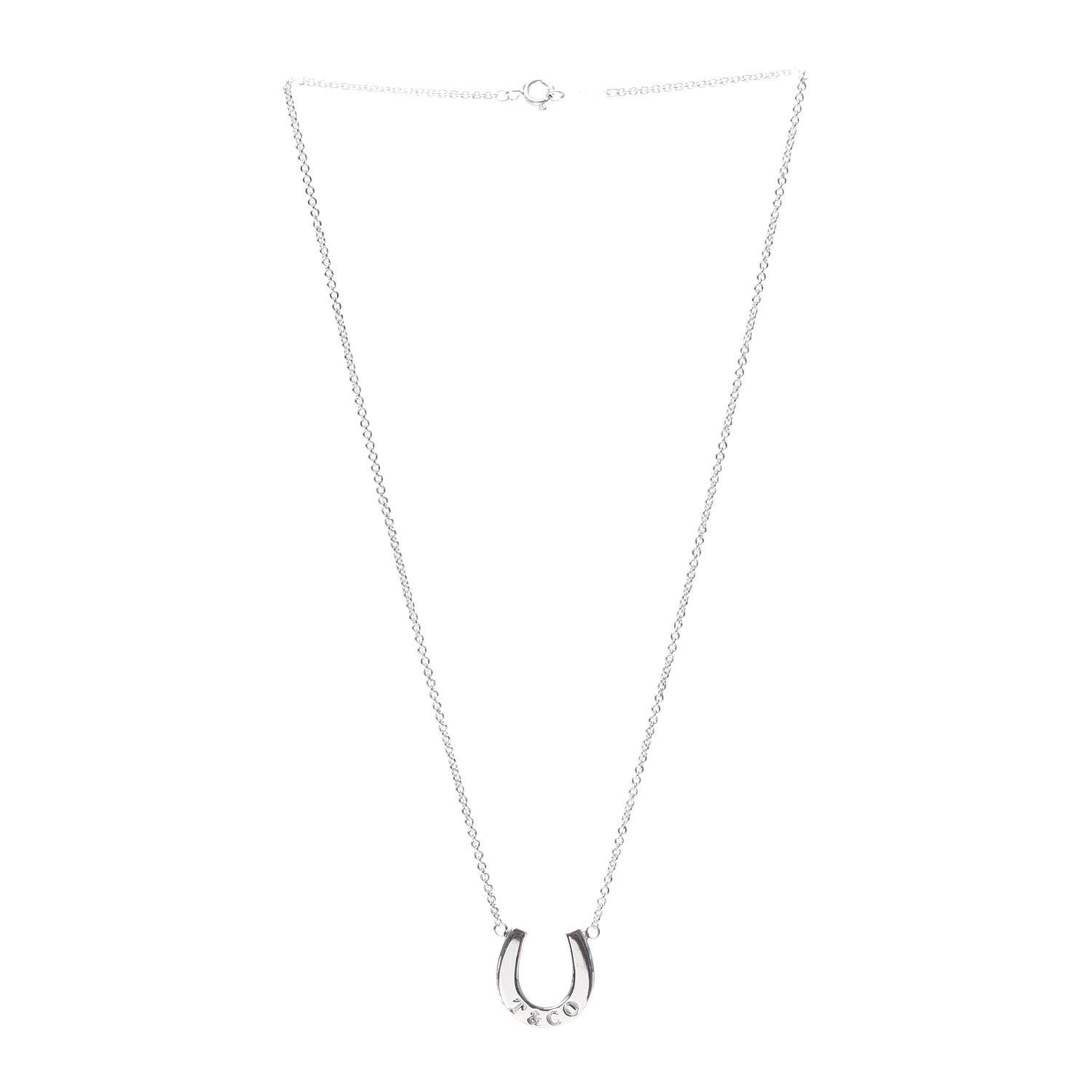 Tiffany Sterling Silver 1837 Horseshoe Pendant Necklace 3 of 5