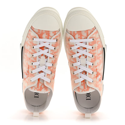 Christian Dior Technical Canvas Oblique Mens B23 Low Top Sneakers 46 White Orange 2 of 8