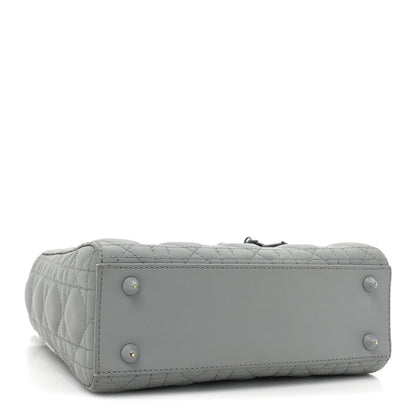 Christian Dior Ultra Matte Calfskin Cannage Small My ABCDior Lady Dior Gray 4 of 17