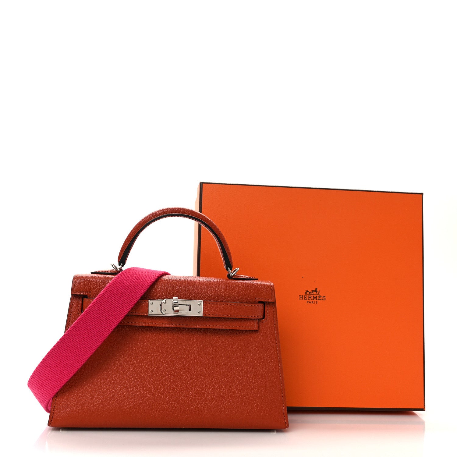 Hermes Chevre Mysore Mini Kelly Sellier 20 Cuivre Rose Mexico 14 of 14