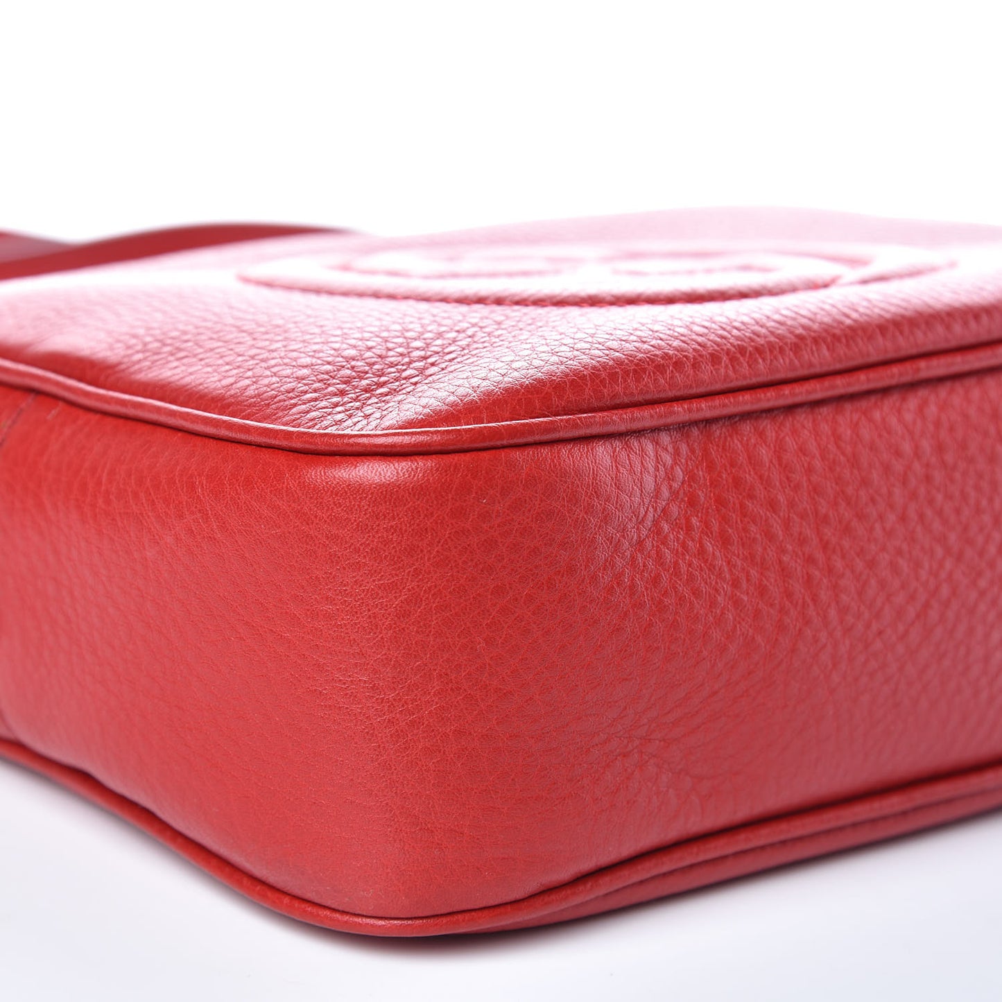 Pebbled Calfskin Small Soho Disco Bag Tabasco Red