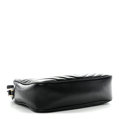Saint Laurent Calfskin Matelasse Monogram Lou Camera Bag Black 4 of 13