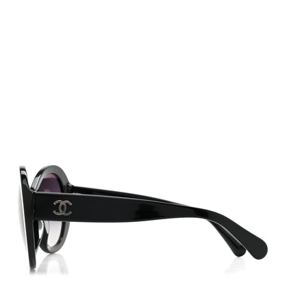Chanel Oval CC Sunglasses 5372-A Black 3 of 8