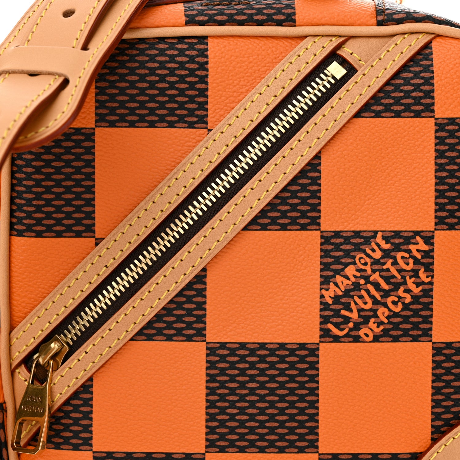 Louis Vuitton Damier Pop Chess Messenger Orange 7 of 9