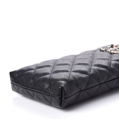 Chanel Caviar Quilted French New Wave Phone Holder With Chain Black 17 of 22