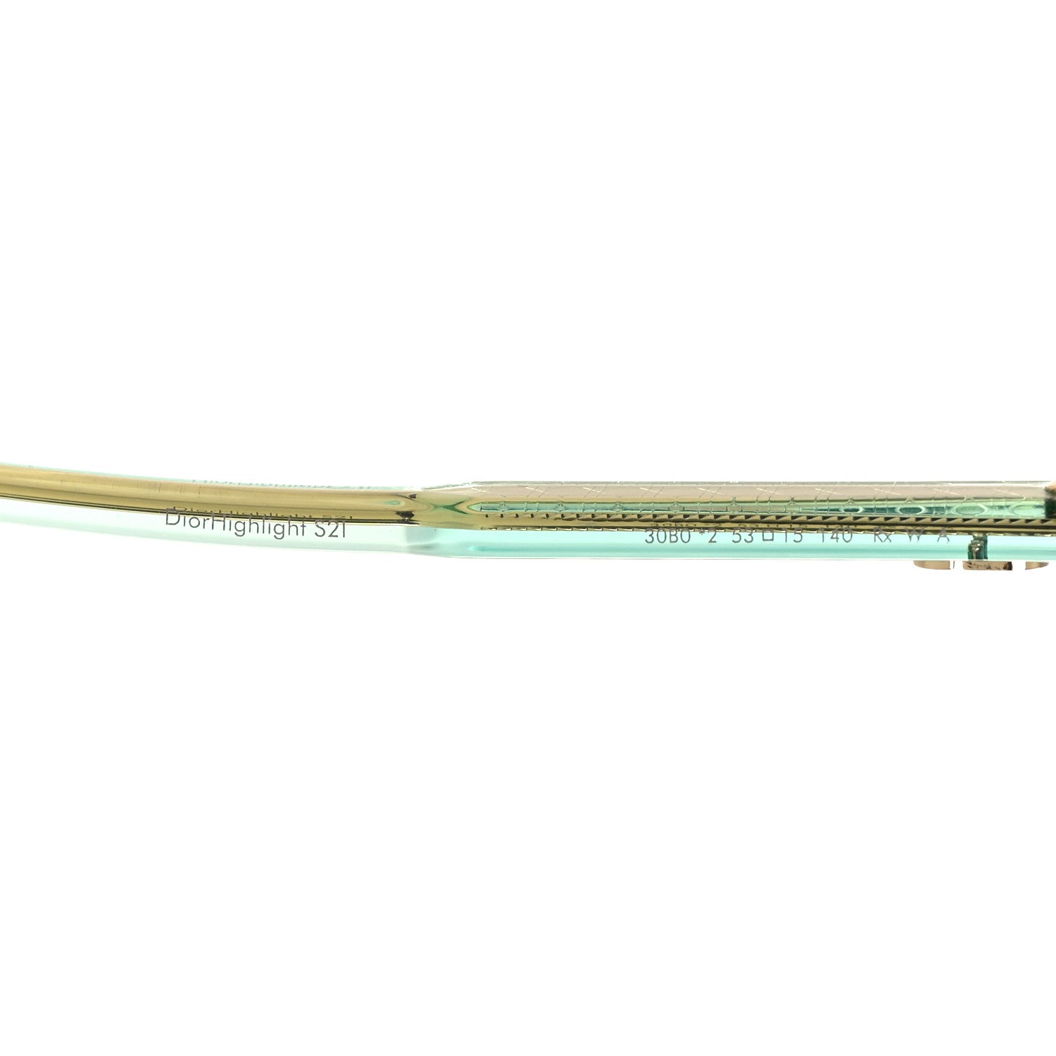 Christian Dior Acetate Cannage DiorHighlight S21F Square Sunglasses Transparent Blue Green 6 of 7