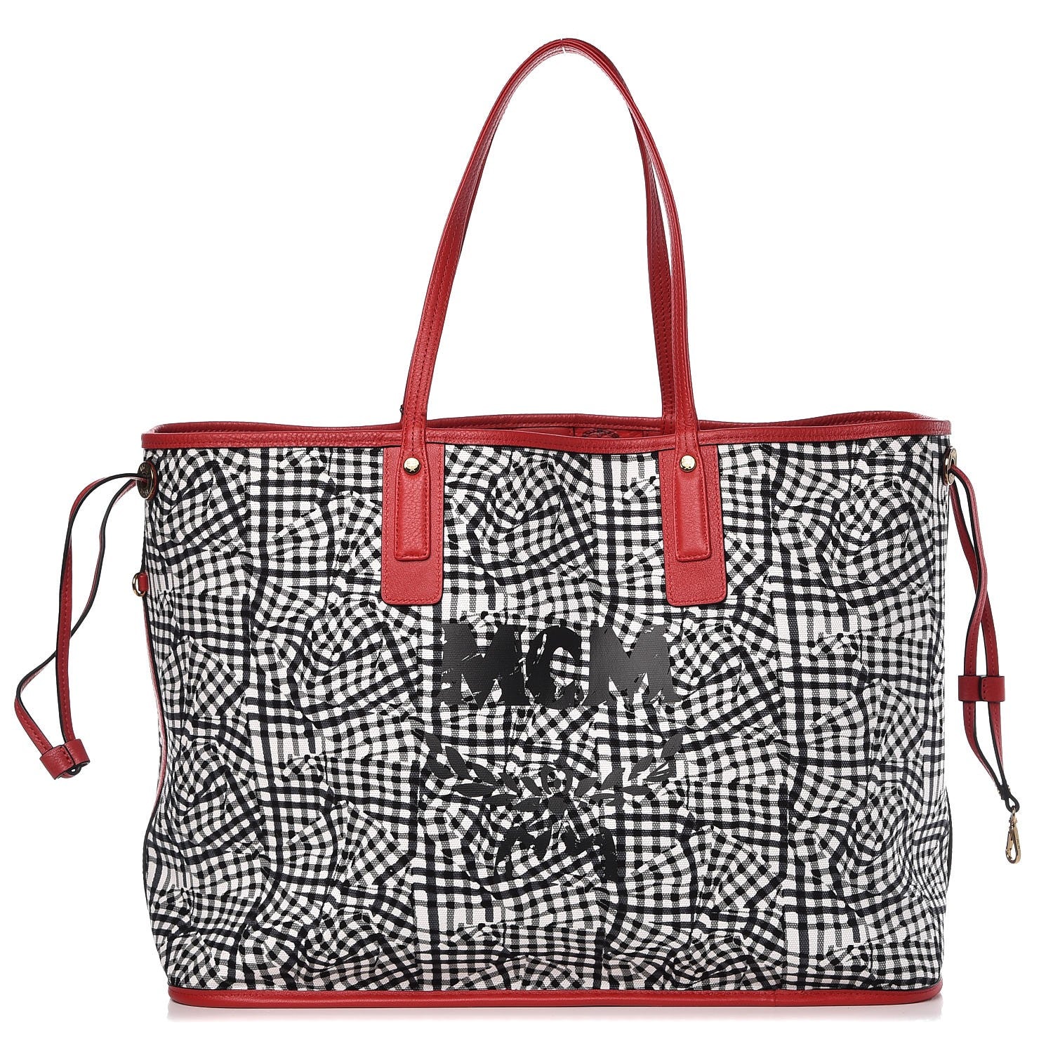 MCM Visetos Large Liz Reversible Shopper Tote Ruby Red 3 of 16