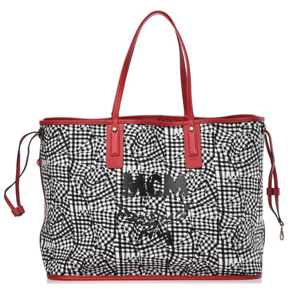 MCM Visetos Large Liz Reversible Shopper Tote Ruby Red 3 of 16