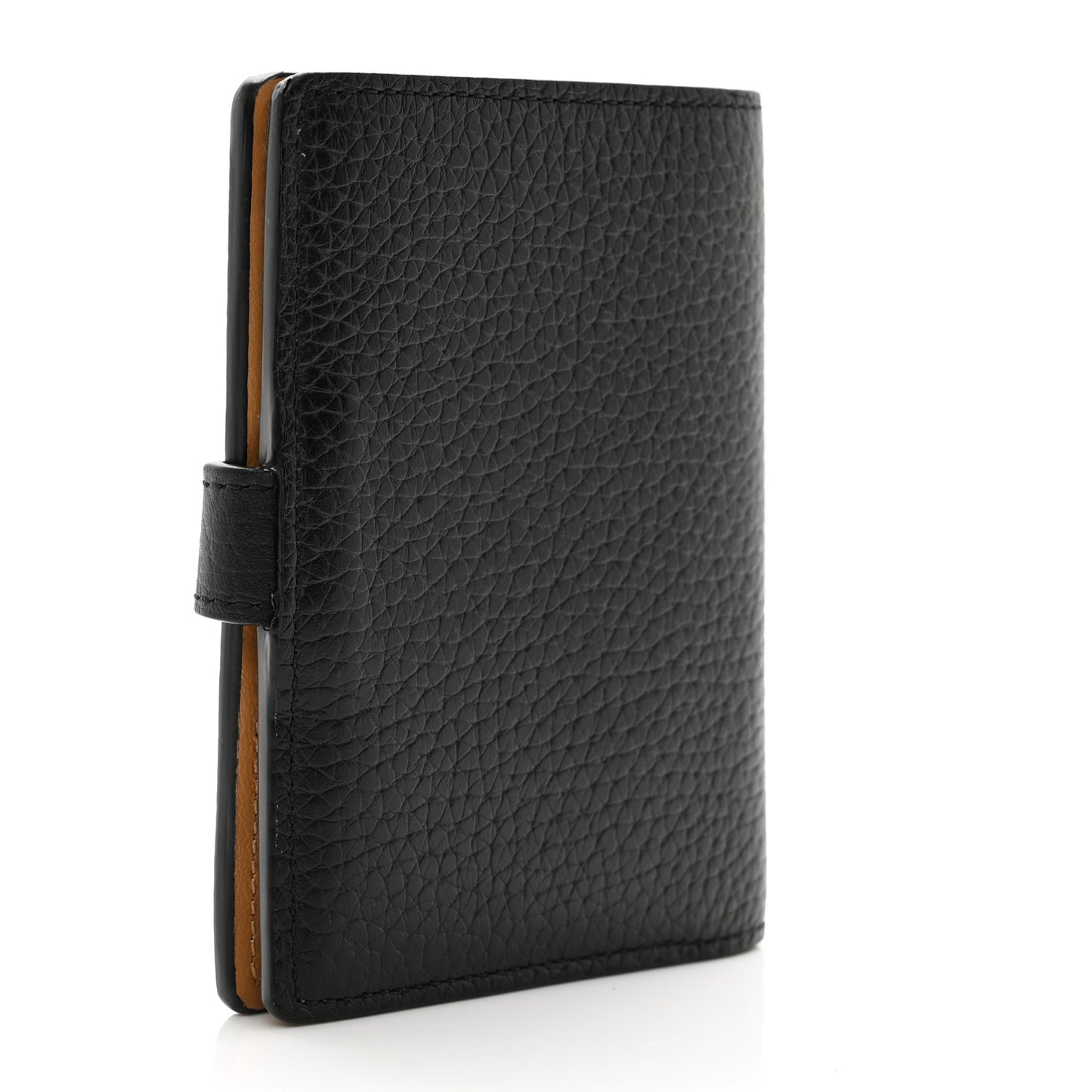 Taurillon Capucines Vertical Compact Wallet Black