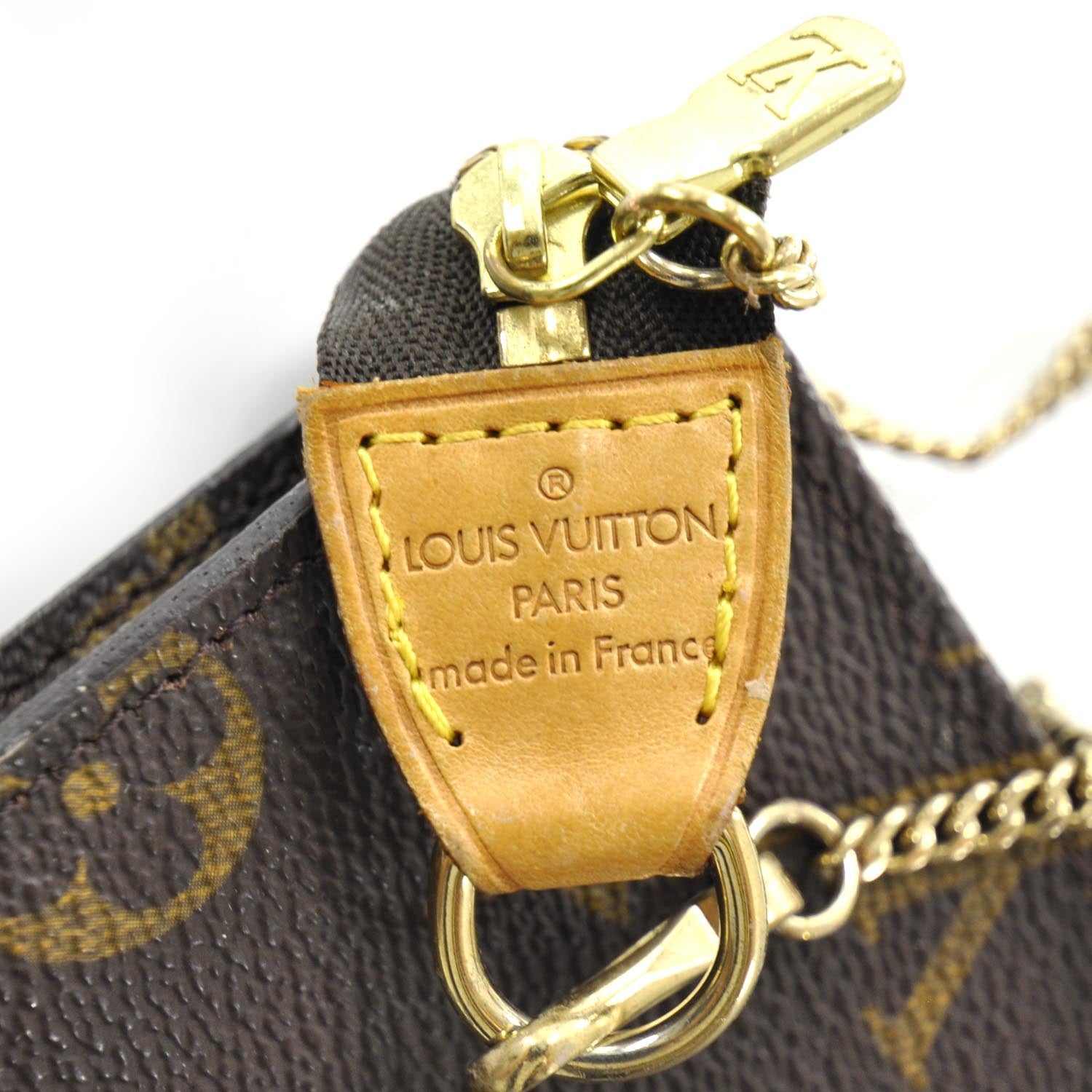 Louis Vuitton Monogram Pochette Accessories w Gold Chain 7 of 8