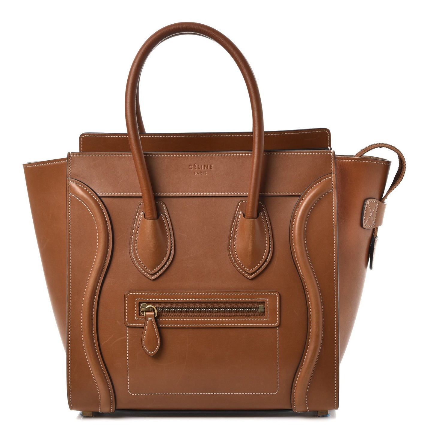 Natural Calfskin Micro Luggage Tan