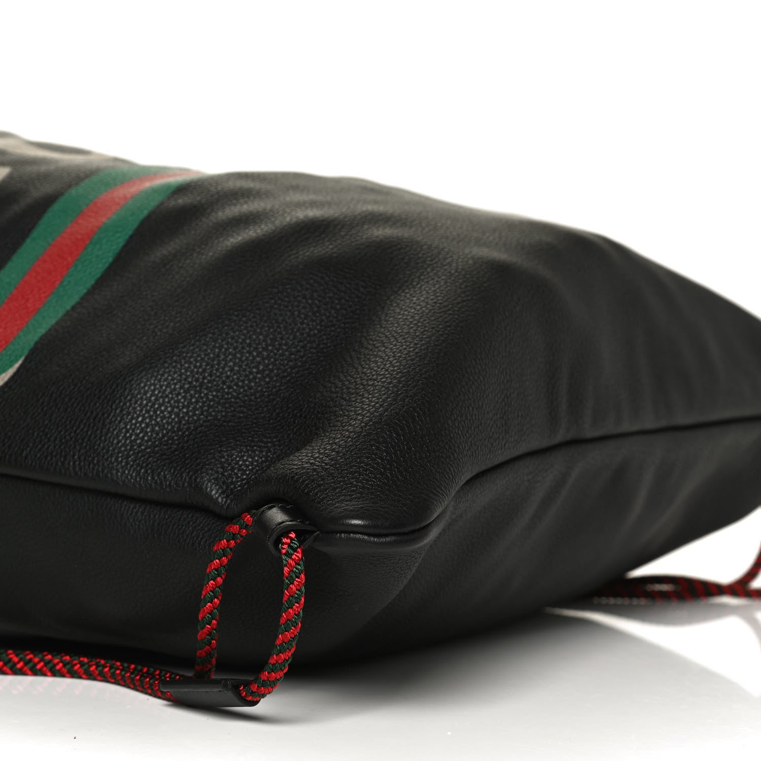 Gucci Calfskin Logo Drawstring Backpack Black 9 of 12