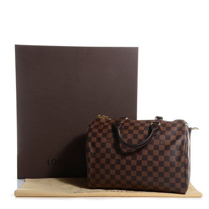 Louis Vuitton Damier Ebene Speedy Bandouliere 30 9 of 9