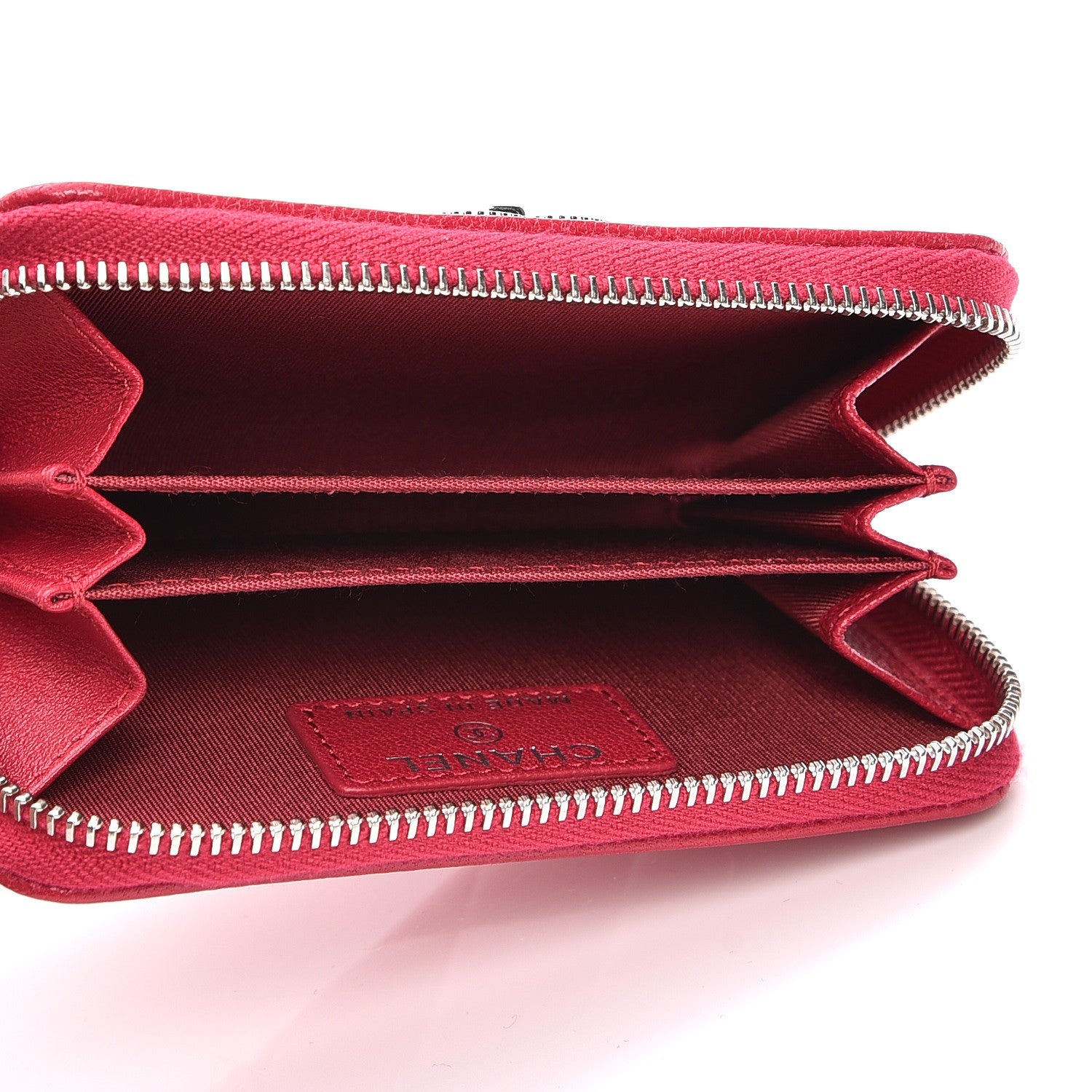 Chanel Sheepskin Quilted Mademoiselle Vintage Zip Coin Purse Pink 5 of 8