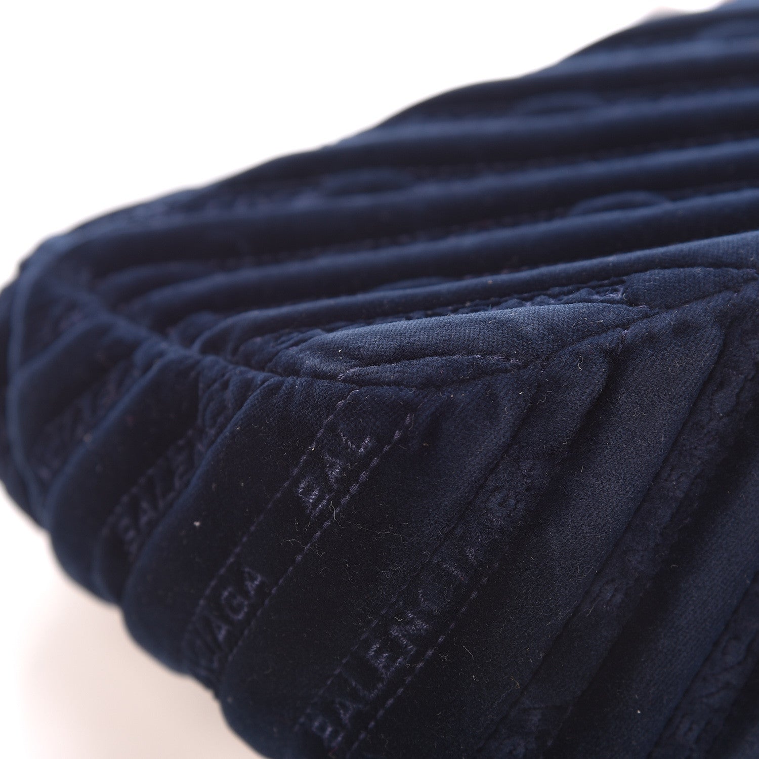 Balenciaga Velvet Logo Matelasse M BB Chain Shoulder Bag Navy 11 of 12
